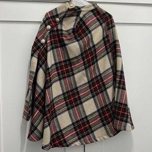 Blanket Scarf Plaid Capelet/Poncho
